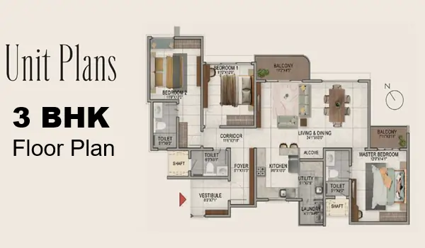 Featured Image of Sattva Aangane 3 BHK Apartment Floor Plan: A Detailed Review